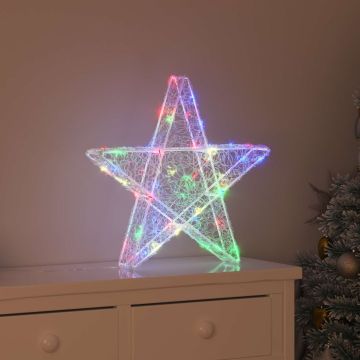 Stella 3D 50 LED Multicolore 55 x 53.5 x 10 cm Acrilico