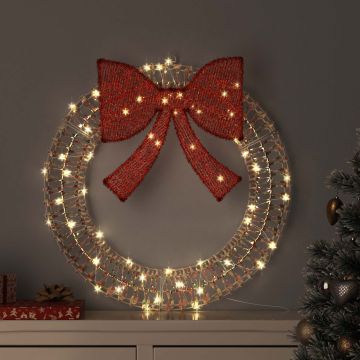 Ghirlanda 60 LED Bianco caldo 76 x 76 x 8 cm PET