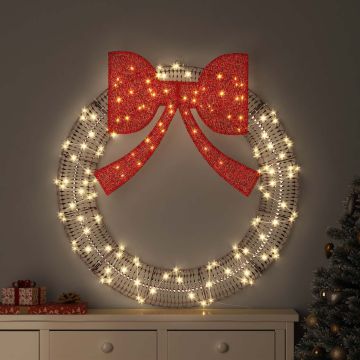 Ghirlanda 80 LED Bianco caldo 91 x 91 x 9 cm PET