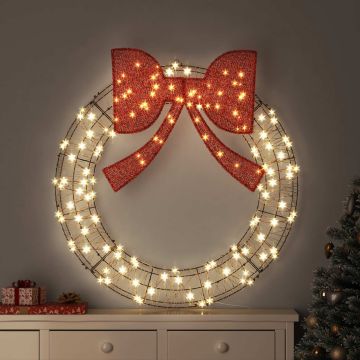 Ghirlanda 150 LED Bianco caldo 121 x 121 x 10 cm Rattan