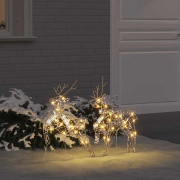 Renne LED 2 pz 40 LED Bianco caldo 44 x 18 x 65,5 cm PET