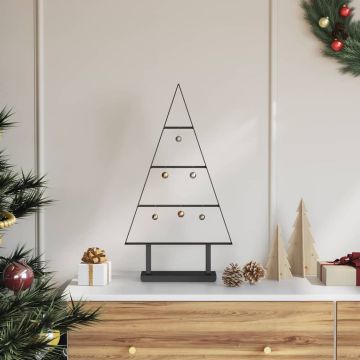 Albero di Natale in metallo Nero 60 cm Acciaio