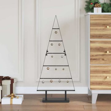Albero di Natale in metallo Nero 90 cm Acciaio