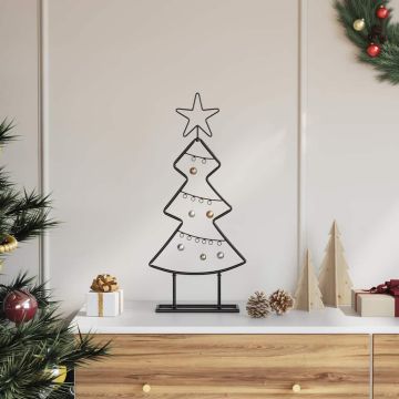 Albero di Natale in metallo Nero 60 cm Acciaio