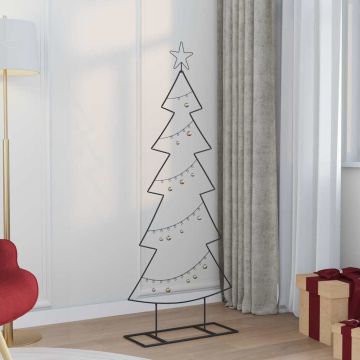 Albero di Natale in metallo Nero 150 cm Acciaio