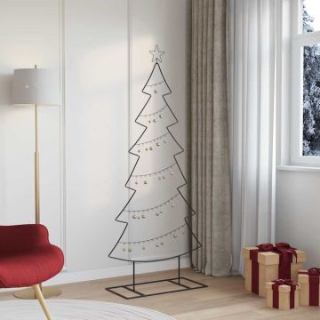 Albero di Natale in metallo Nero 180 cm Acciaio