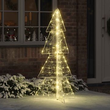 Albero di Natale 160 LED Bianco caldo 150 cm Acrilico