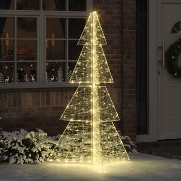 Albero di Natale 240 LED Bianco caldo 180 cm Acrilico