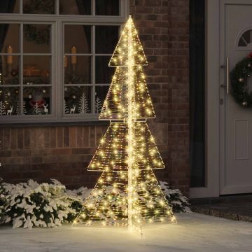 Albero di Natale 240 LED Bianco caldo 180 cm PET