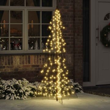 Albero di Natale 240 LED Bianco caldo 180 cm PET