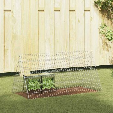 Gabbia per Conigli Argento 110 x 55 x 55 cm Acciaio zincato