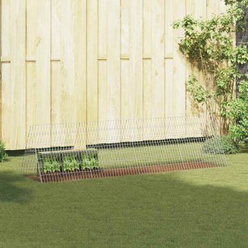 Gabbia per Conigli Argento 215 x 55 x 55 cm Acciaio zincato