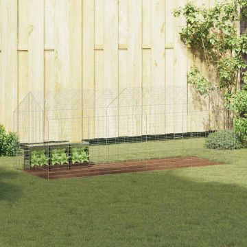 Gabbia per Conigli Argento 200 x 78 x 78 cm Acciaio zincato
