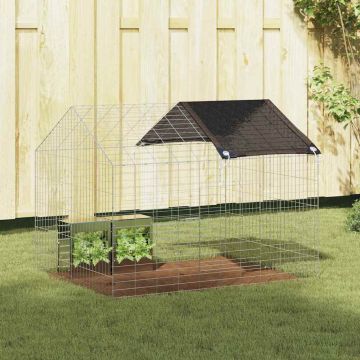 Gabbia per Conigli Argento 100 x 78 x 78 cm Acciaio zincato