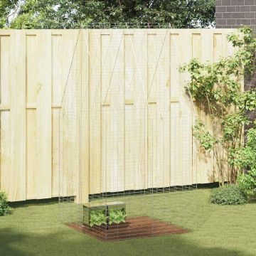 Gabbia per Conigli Argento 100 x 100 x 210 cm Acciaio zincato