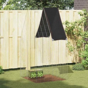 Gabbia per Conigli Argento 100 x 100 x 210 cm Acciaio zincato