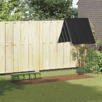 Gabbia per Conigli Argento 300 x 100 x 210 cm Acciaio zincato