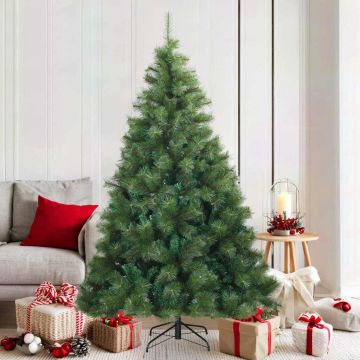 Albero di Natale Artificiale con Rami Pieghevoli Verde 180 cm