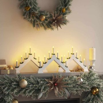 Ponte con Candele di Natale 3 pz 7 LED Bianco caldo