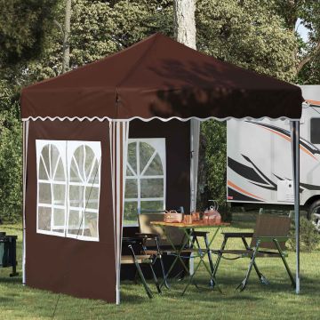 Tenda per feste a pop-up 195 x 195 x 245 cm Marrone
