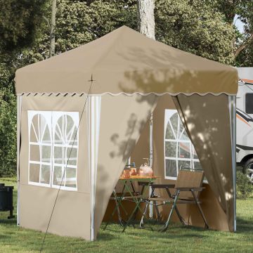 Tenda per feste a pop-up 195 x 195 x 245 cm Crema