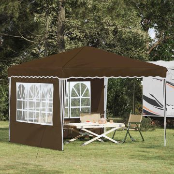Tenda per feste a pop-up 288 x 288 x 245 cm Tortora