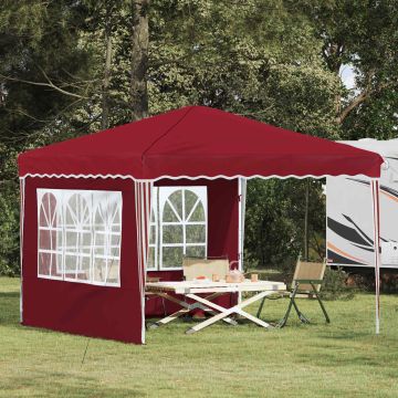 Tenda per feste a pop-up 288 x 288 x 245 cm Borgogna