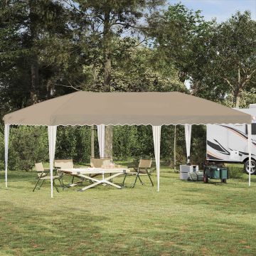 Tenda per feste a pop-up 575 x 290 x 245 cm Crema