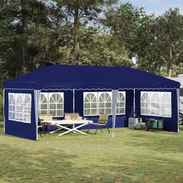 Tenda per feste a pop-up 575 x 289 x 245 cm Blu