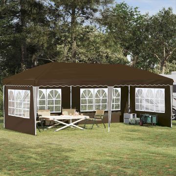 Tenda per feste a pop-up 575 x 289 x 245 cm Tortora
