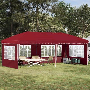 Tenda per feste a pop-up 575 x 289 x 245 cm Borgogna