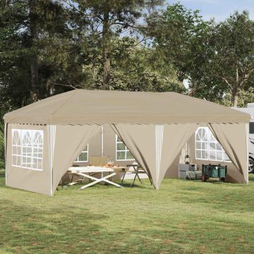 Tenda per feste a pop-up 575 x 288 x 245 cm Crema