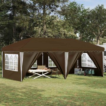 Tenda per feste a pop-up 575 x 288 x 245 cm Tortora