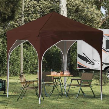Tenda per feste a pop-up 194 x 194 x 245 cm Marrone