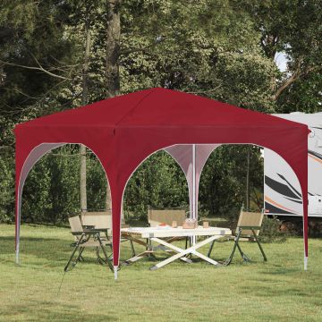 Tenda per feste a pop-up 290 x 290 x 245 cm Borgogna