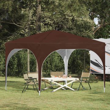 Tenda per feste a pop-up 290 x 290 x 245 cm Marrone