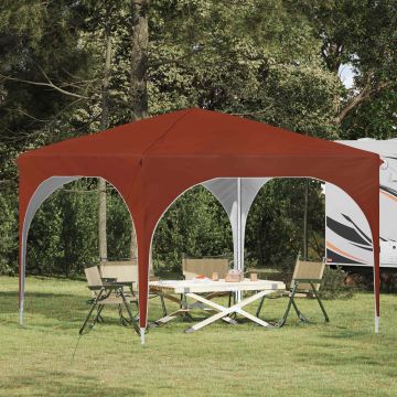 Tenda per feste a pop-up 290 x 290 x 245 cm Terracotta