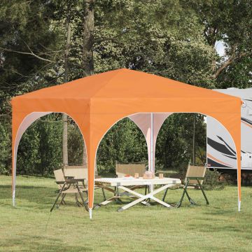 Tenda per feste a pop-up 290 x 290 x 245 cm Arancione