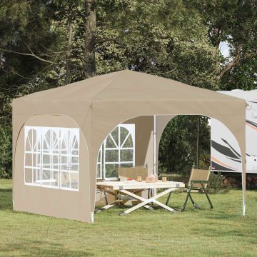 Tenda per feste a pop-up 290 x 290 x 245 cm Crema