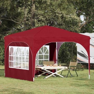 Tenda per feste a pop-up 290 x 290 x 245 cm Borgogna