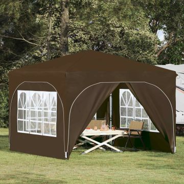 Tenda per feste a pop-up 290 x 290 x 245 cm Tortora