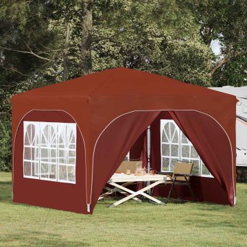 Tenda per feste a pop-up 290 x 290 x 245 cm Terracotta