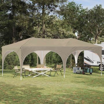 Tenda per feste a pop-up 575 x 288 x 245 cm Crema