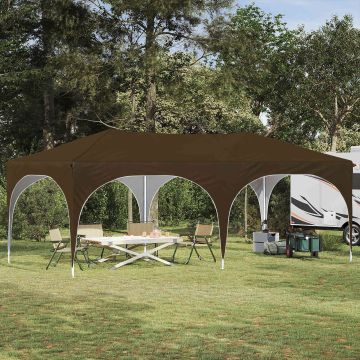 Tenda per feste a pop-up 575 x 288 x 245 cm Tortora