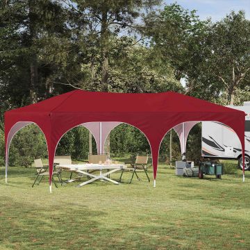 Tenda per feste a pop-up 575 x 288 x 245 cm Borgogna
