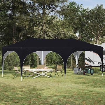 Tenda per feste a pop-up 575 x 288 x 245 cm Nero Tessuto Oxford