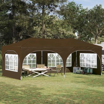 Tenda per feste a pop-up 575 x 288 x 245 cm Tortora