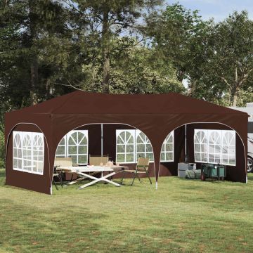 Tenda per feste a pop-up 575 x 288 x 245 cm Marrone
