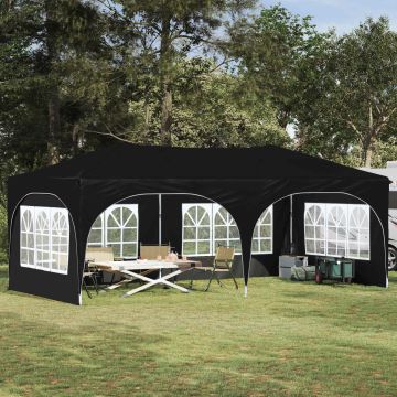 Tenda per feste a pop-up 575 x 288 x 245 cm Nero Tessuto Oxford