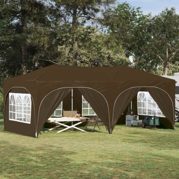 Tenda per feste a pop-up 575 x 288 x 245 cm Tortora